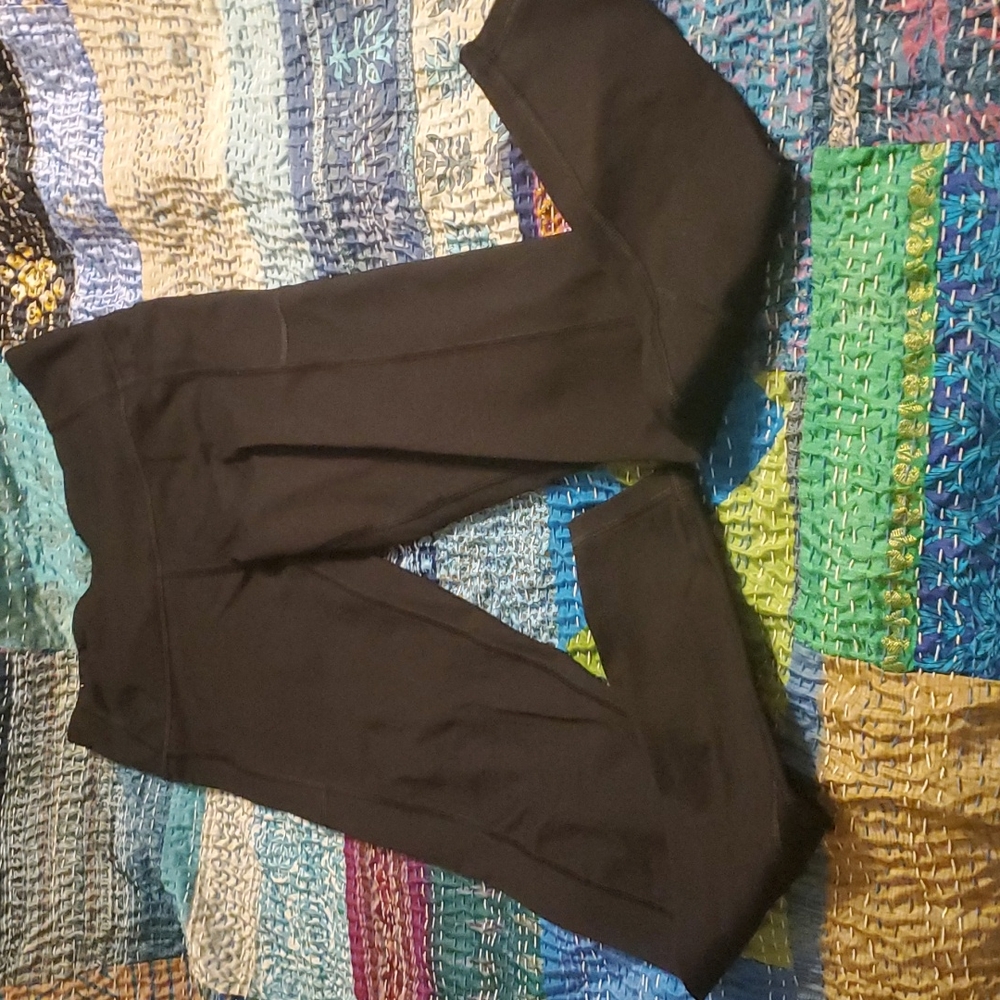 Black victorias secret leggings with pockets M long